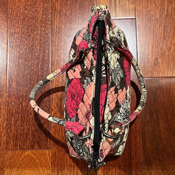 Vera Bradley Mocha Rouge convertible handbag shoulder bag Crossbody RETIRED - Picture 7 of 14